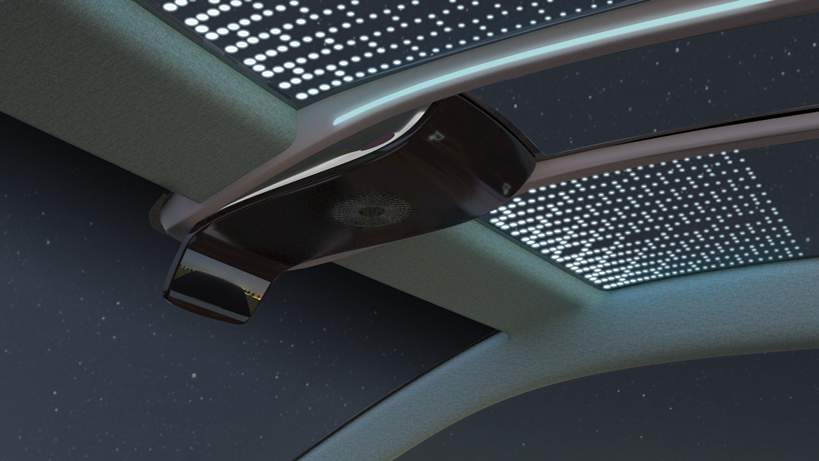 自動車のインテリアのCGレンダリング